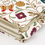 Butterflies and Golden Flowers Small Gamaguchi Trifold Wallet - Big Bag NY