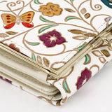 Butterflies and Golden Flowers Small Gamaguchi Trifold Wallet - Big Bag NY