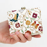 Butterflies and Golden Flowers Small Gamaguchi Trifold Wallet - Big Bag NY
