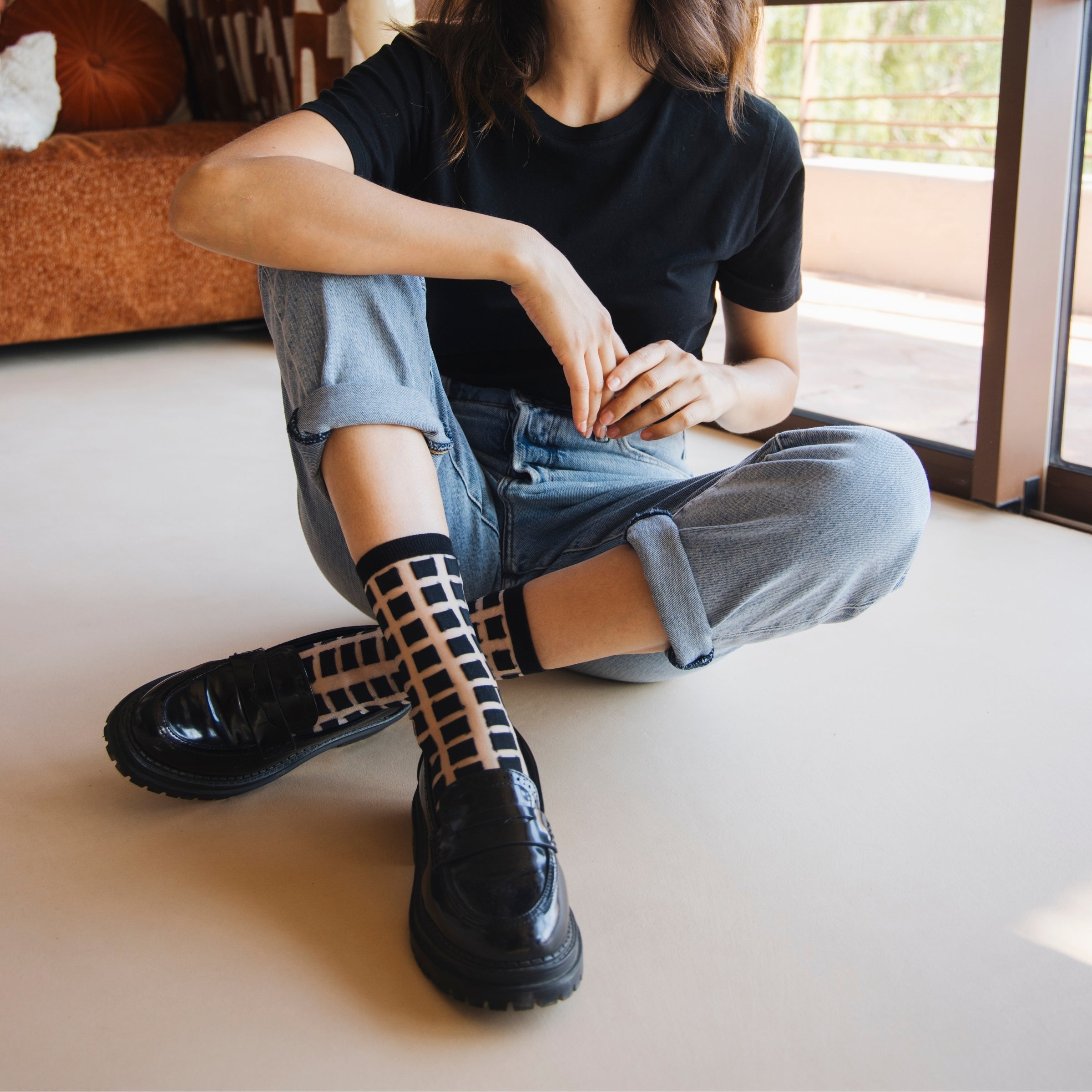 Atelier St Eustache Ginza Sock in Black - Big Bag NY