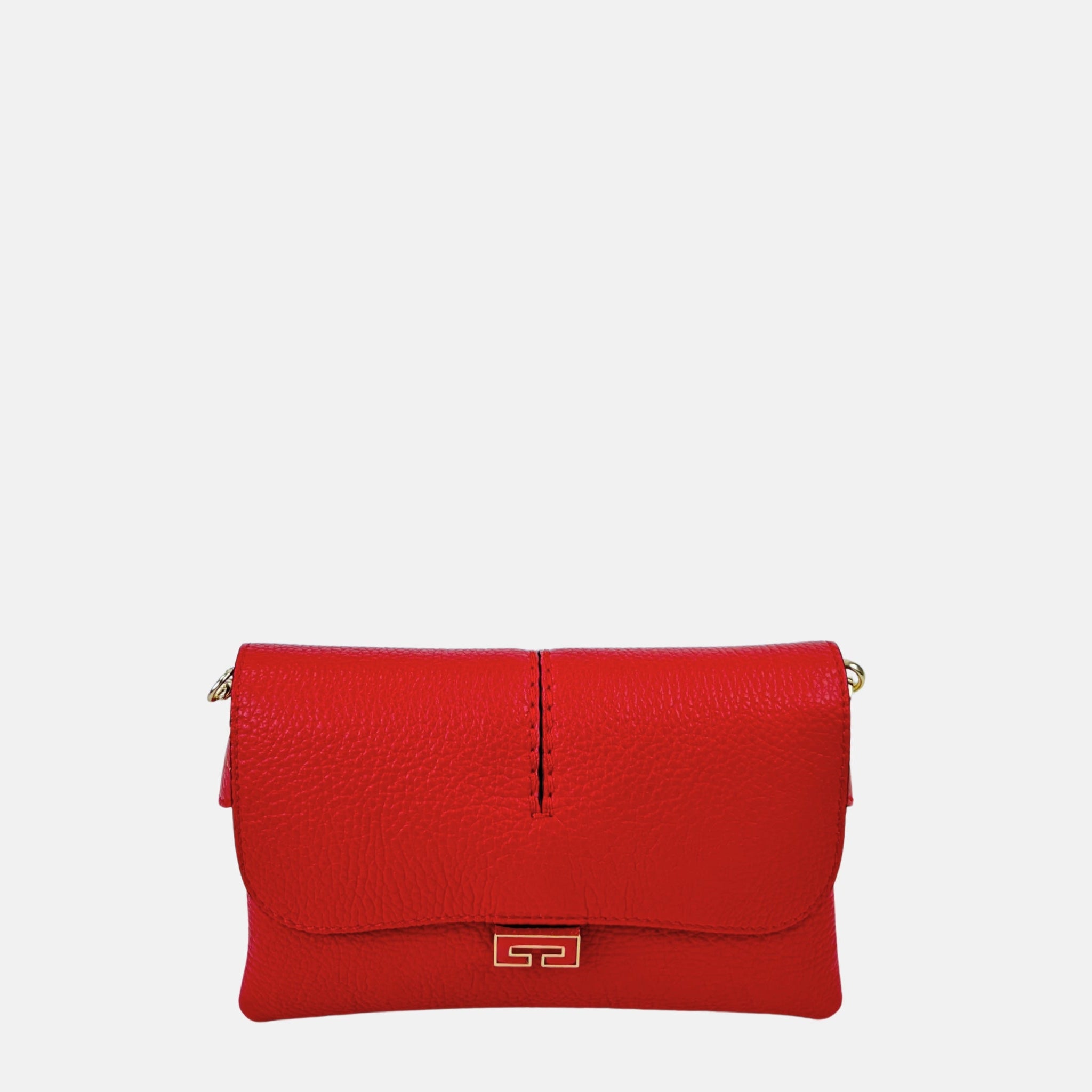 LORISTELLA Clea Small Double Pocket Satchel in Red - Big Bag NY