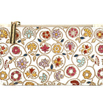 Kinkarakobana Small Golden Flowers Thin Card Case - Big Bag NY