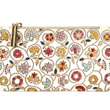 Kinkarakobana Small Golden Flowers Thin Card Case - Big Bag NY