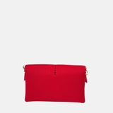 LORISTELLA Clea Small Double Pocket Satchel in Red - Big Bag NY