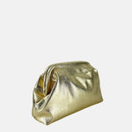 Caterina Bertini Small Metallic Gold Clutch - Big Bag NY