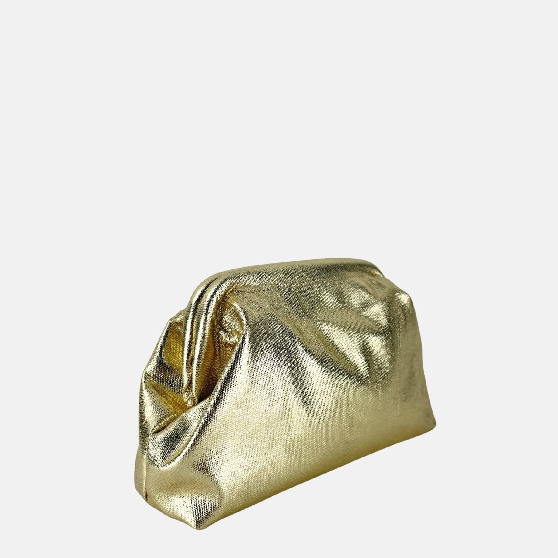 Caterina Bertini Small Metallic Gold Clutch - Big Bag NY