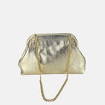Caterina Bertini Small Metallic Gold Clutch - Big Bag NY