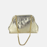 Caterina Bertini Small Metallic Gold Clutch - Big Bag NY