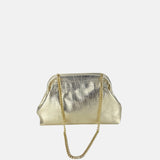 Small Metallic Gold Clutch