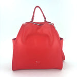 Ultrasmooth Calf Leather Box Backpack Red - Big Bag NY