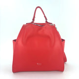 Ultrasmooth Calf Leather Box Backpack Red - Big Bag NY