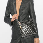 Pewter Metallic MZ Wallace Metro Flat Crossbody - Big Bag NY