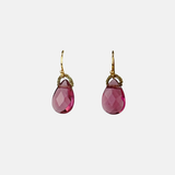 Faceted Pink Amethyst Drop Earrings