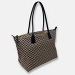 Robertina Large Tote in Tatami Print Black - Big Bag NY