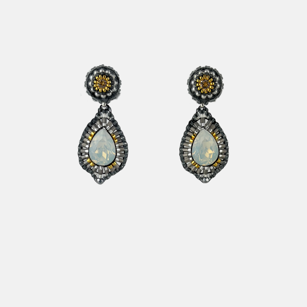 Miguel Ases Double Drop Post Earrings - Big Bag NY