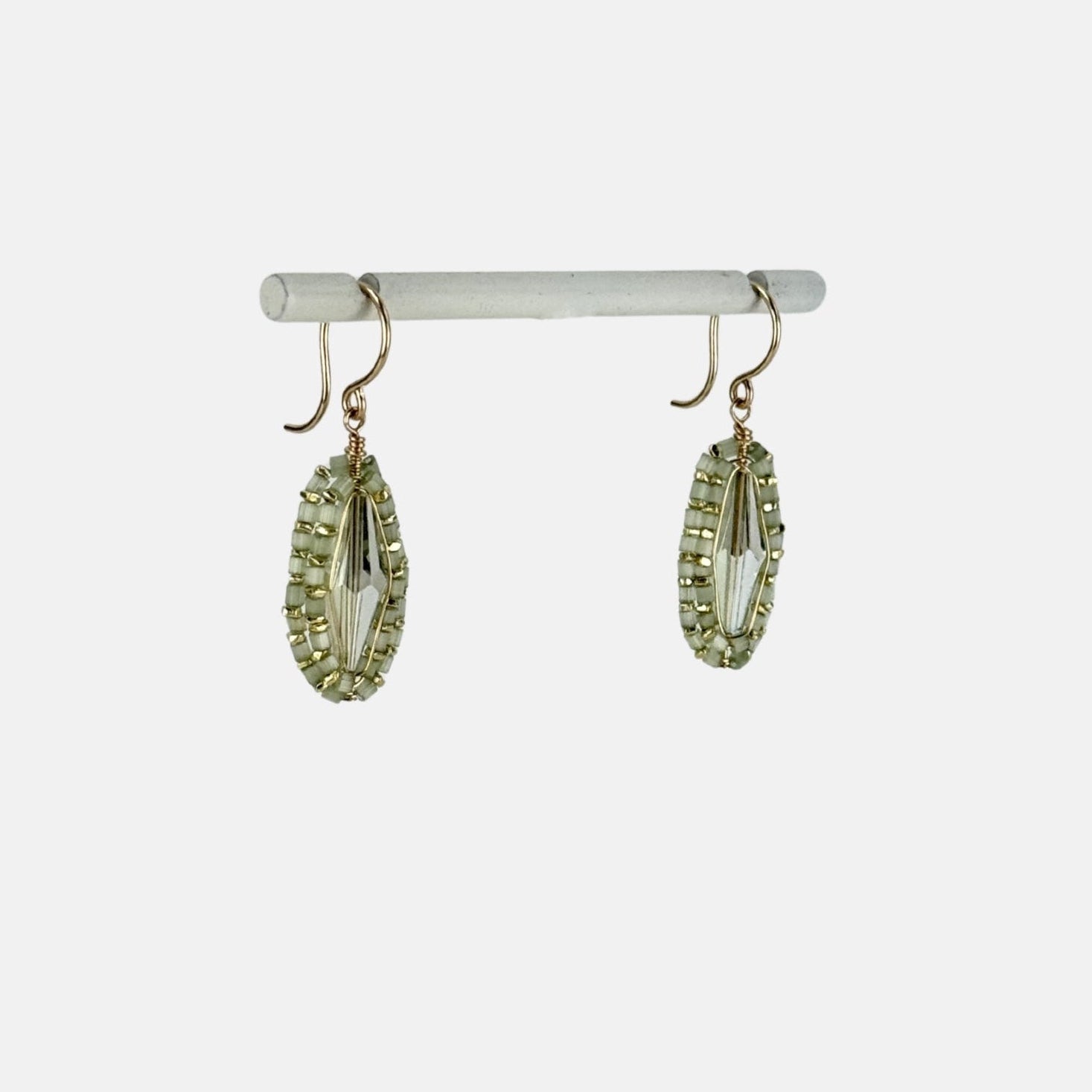Dana Kellin Sage Mix Almond Drop Earrings - Big Bag NY