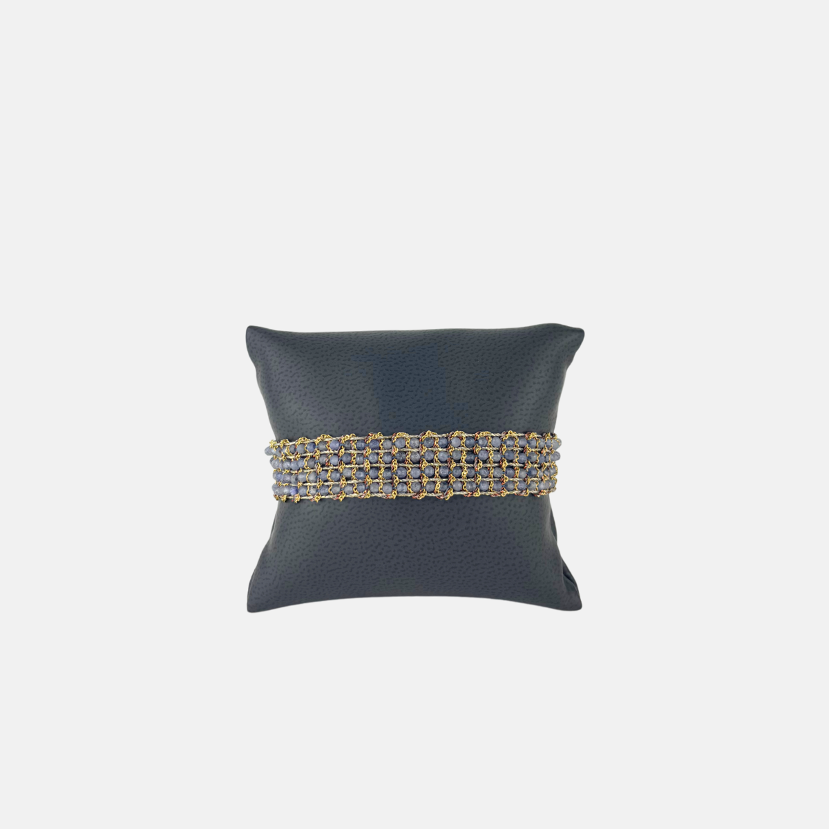 DAG Gioielli Woven Bracelet with Rutilated Quartz Gemstones - Big Bag NY