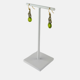 Pyrite and Peridot Drop Earrings