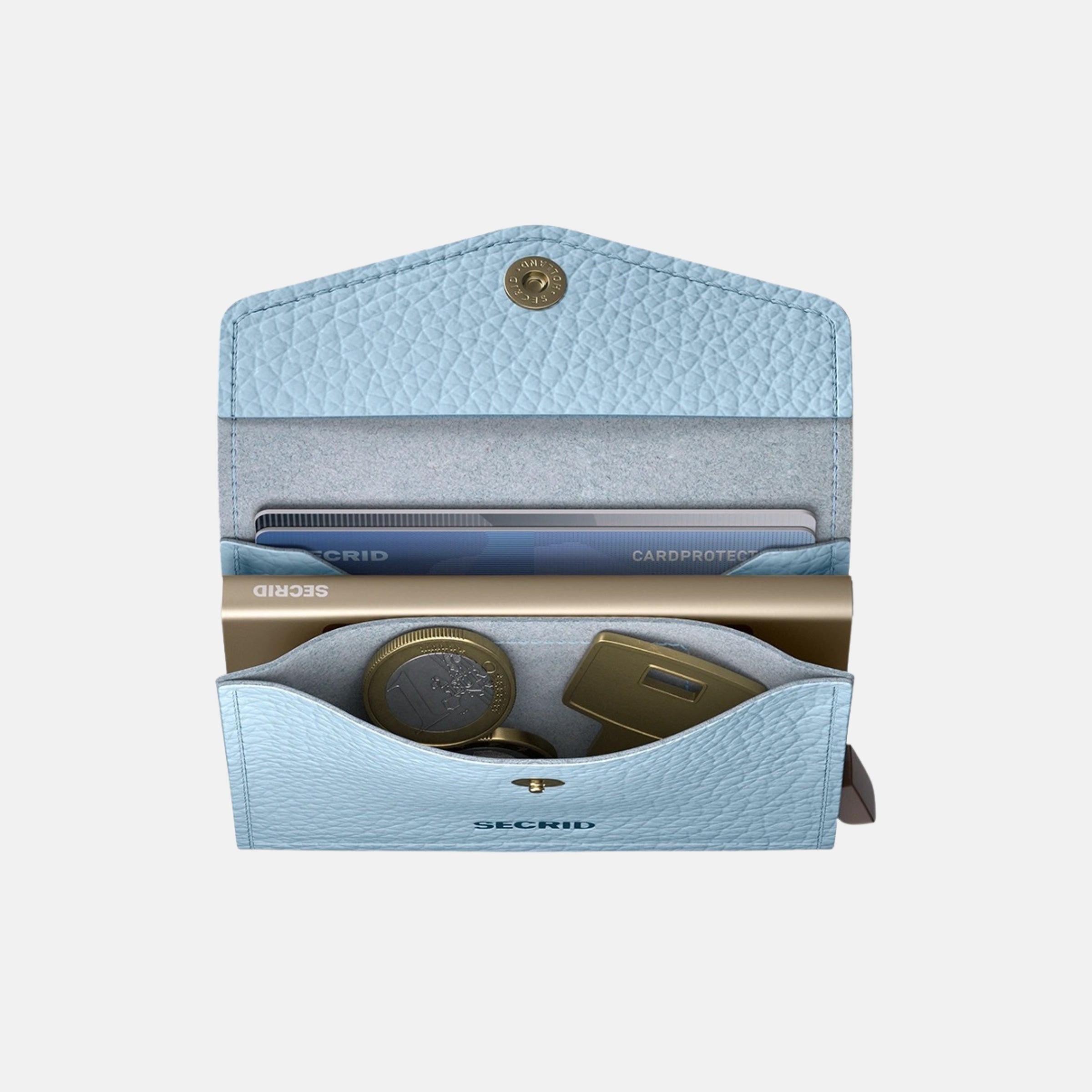 Secrid Envelope Wallet Pebble Ice Blue - Big Bag NY