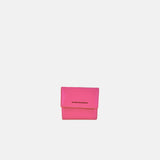 Visona Ultra Compact Trifold Wallet with Outside Zip Pocket in Magenta - Big Bag NY