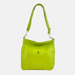 Rossi Contrast Trim Medium Bucket Bag in Lime - Big Bag NY