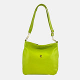 Rossi Contrast Trim Medium Bucket Bag in Lime - Big Bag NY