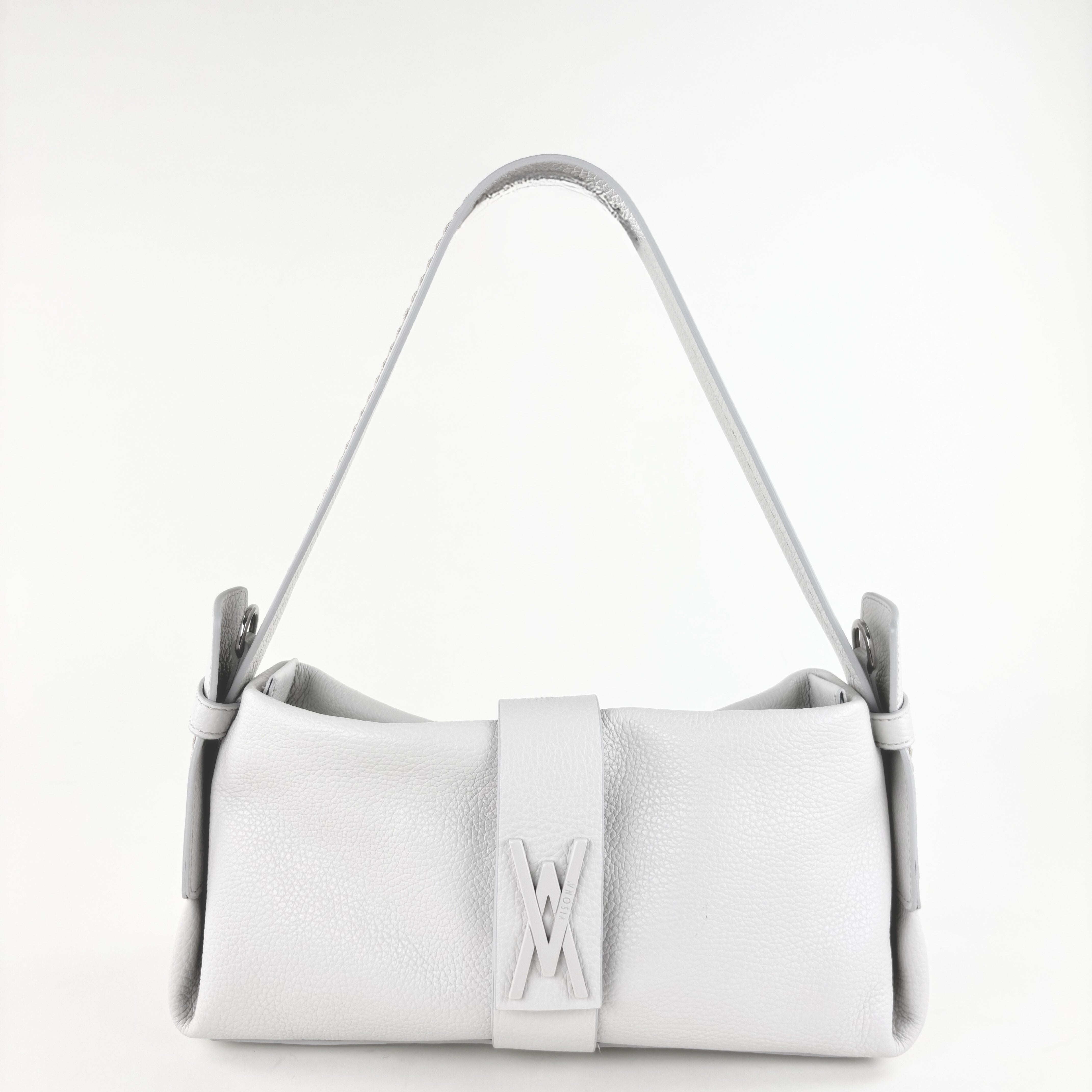 Plinio Visona Valentina Small Shoulder Bag Latte White - Big Bag NY