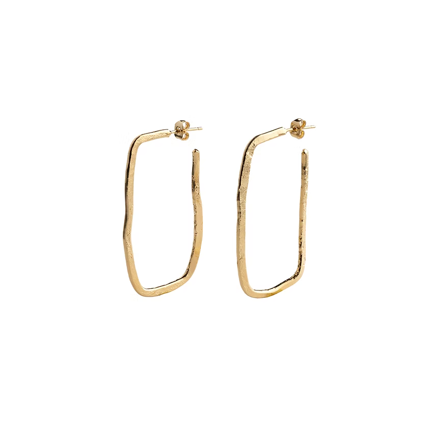 Laure Mory Bijoux Aicha Rectangle Hoops - Big Bag NY