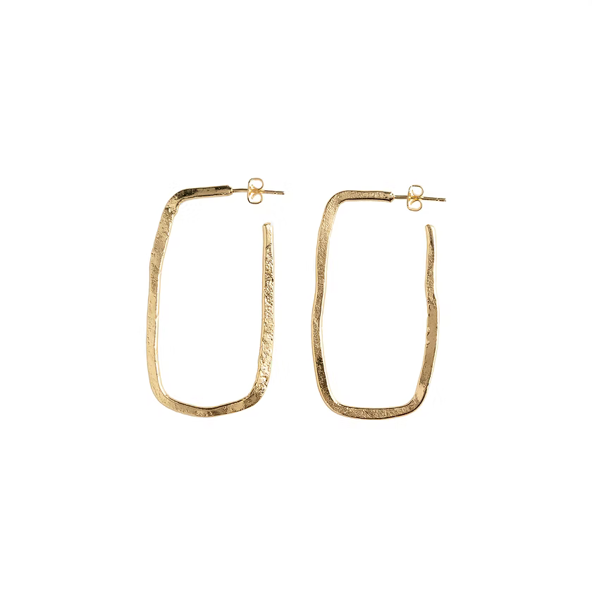 Laure Mory Bijoux Aicha Rectangle Hoops - Big Bag NY