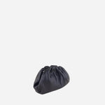 Laura DiMaggio Black Leather Pillow Clutch - Big Bag NY