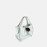 Plinio Visona Slouchy Shoulder Bag in White - Big Bag NY
