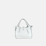 Plinio Visona Slouchy Shoulder Bag in White - Big Bag NY