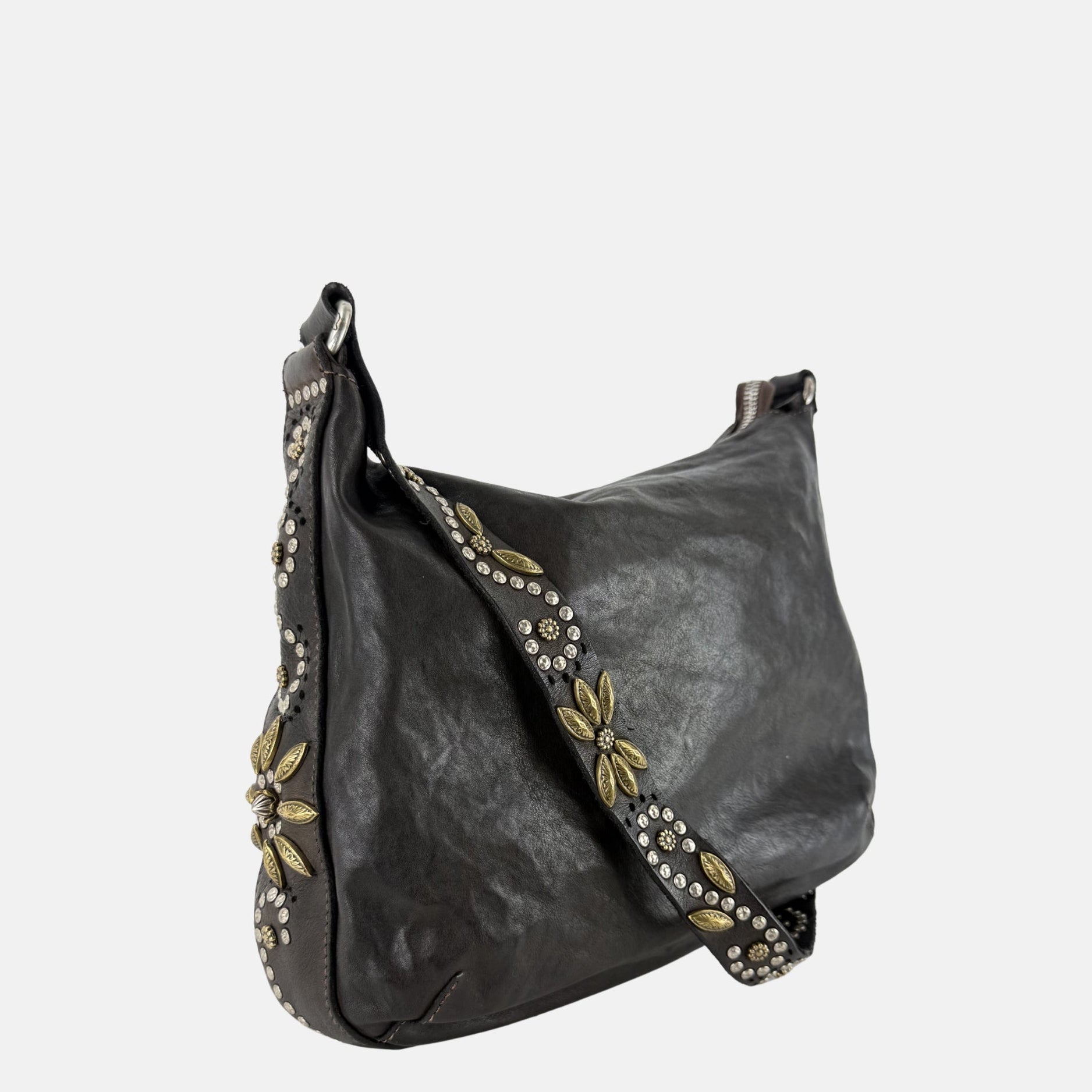 Campomaggi NADA Crossbody Bag in Dark Brown - Big Bag NY