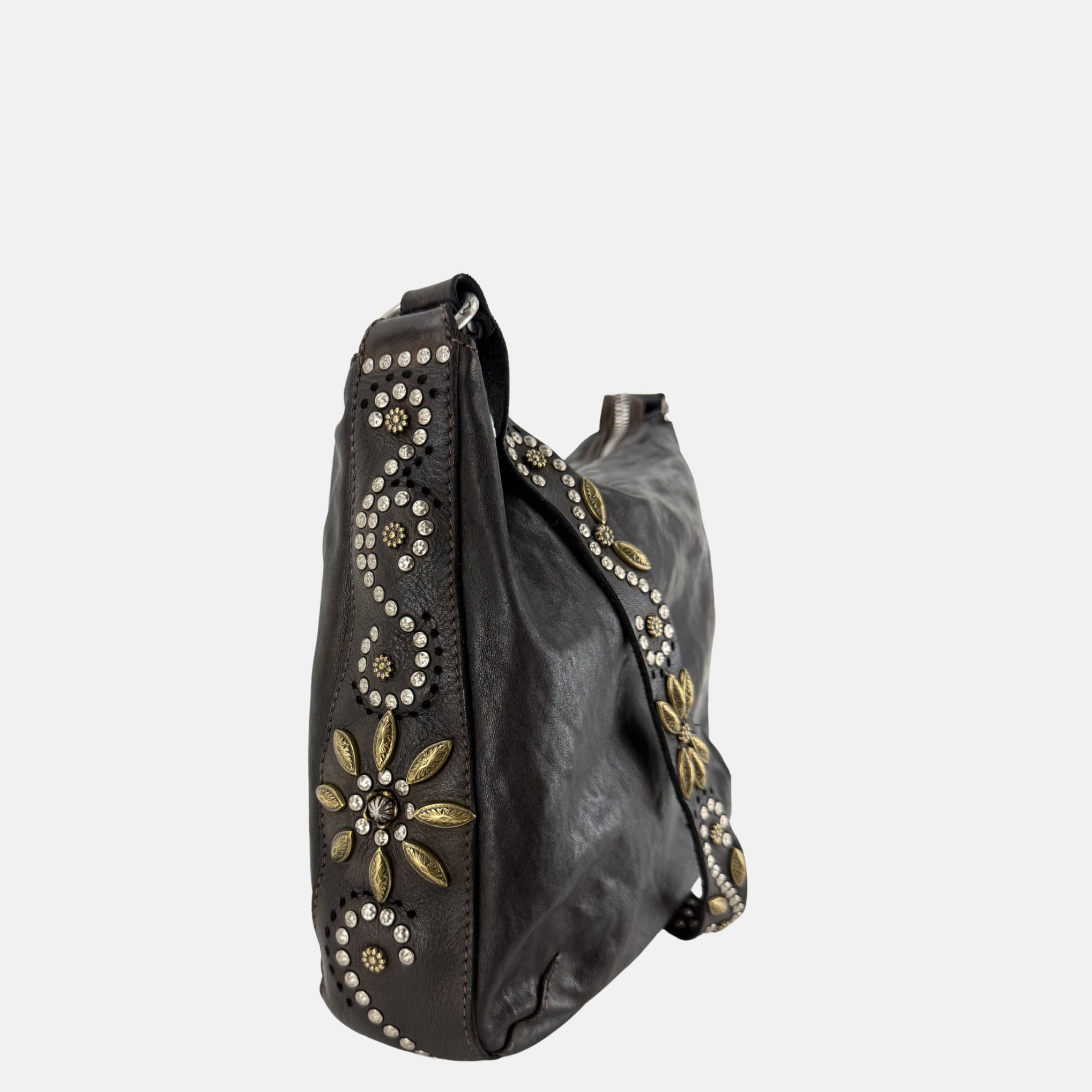 Campomaggi NADA Crossbody Bag in Dark Brown - Big Bag NY