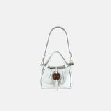 Plinio Visona Slouchy Shoulder Bag in White - Big Bag NY