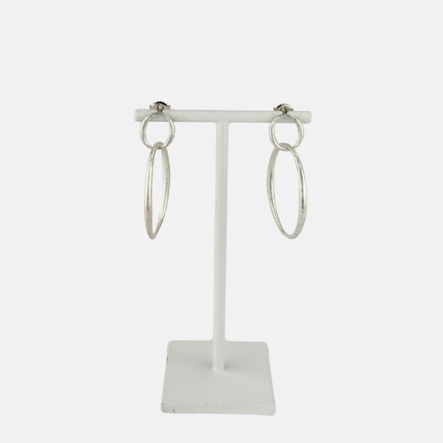 Heather Guidero Carved Double Tapered Oval Medium Post Earrings - Big Bag NY