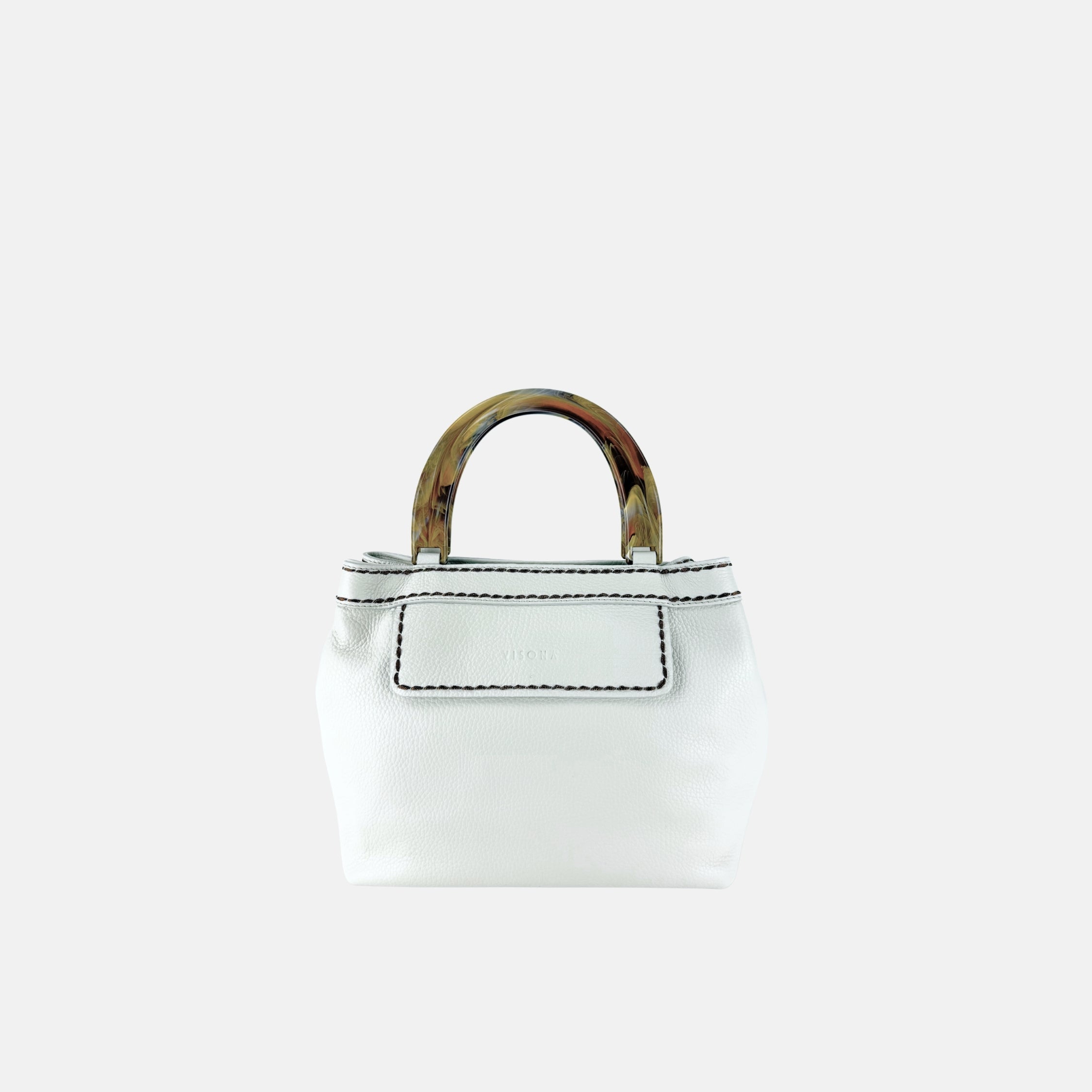 Plinio Visona Tortoise Shell Top Handle Bag - Big Bag NY