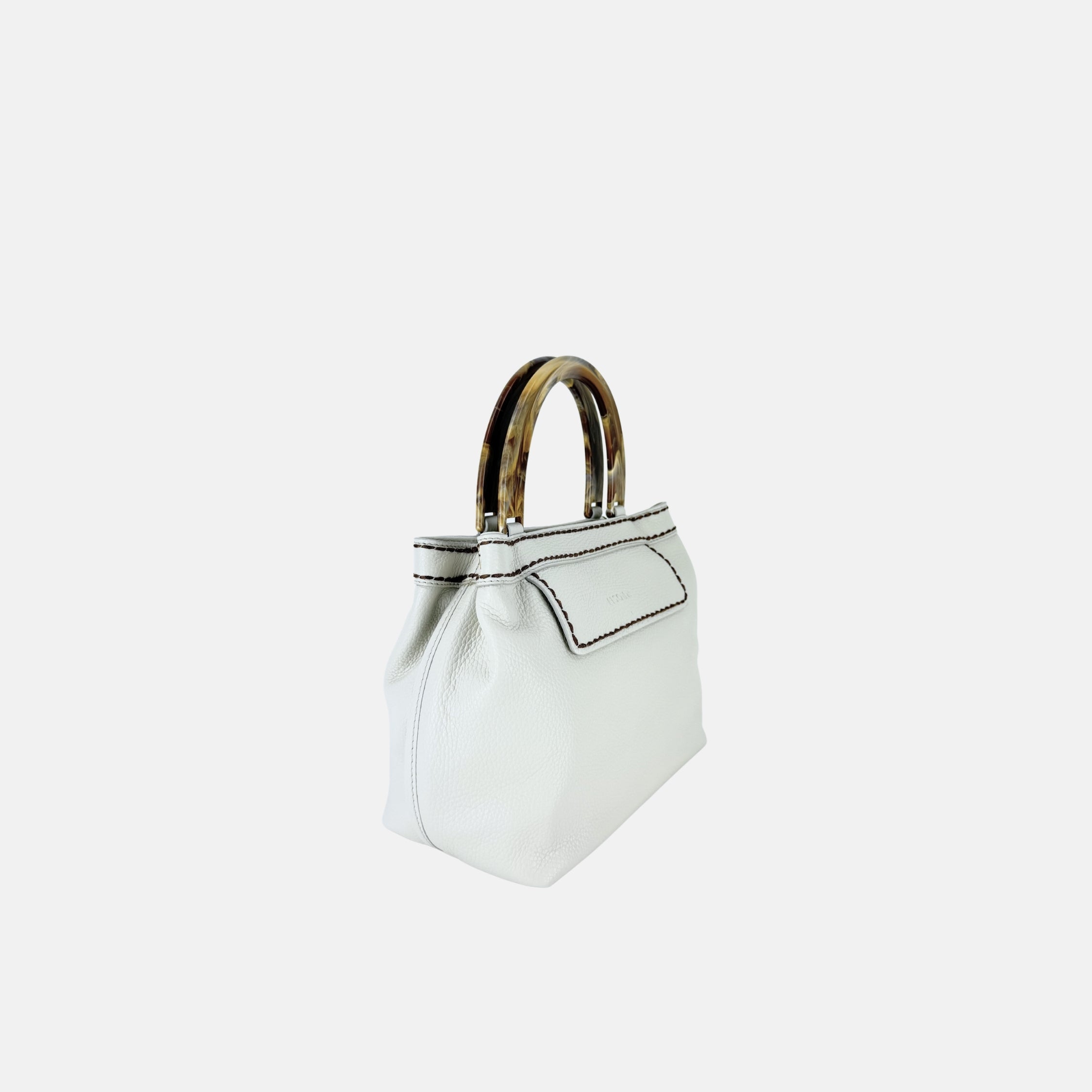 Plinio Visona Tortoise Shell Top Handle Bag - Big Bag NY