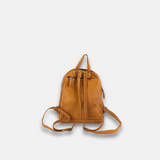 Yellow Harbour Double Compartment Leather Backpack - Big Bag NY