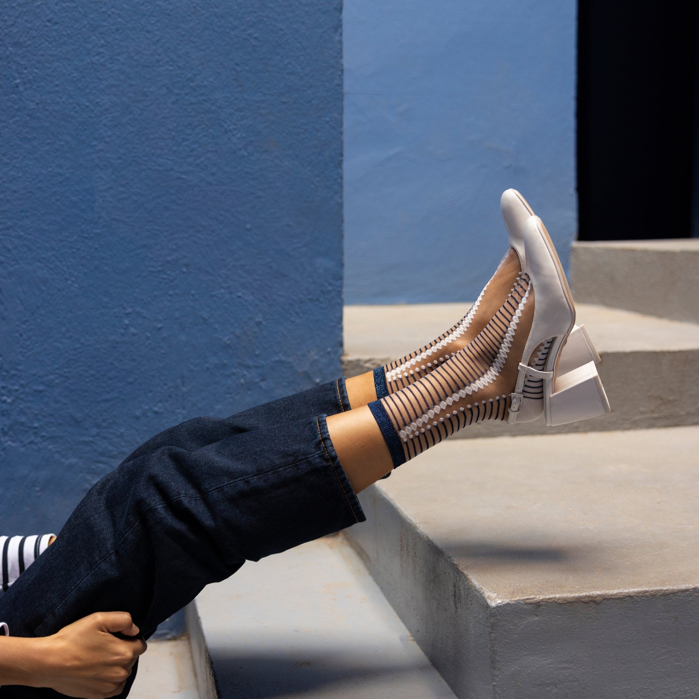 Atelier St Eustache Boavista Socks in Blue - Big Bag NY