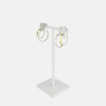 xHeather Guidero Square Post Gold and Silver Double Hoops - BIg Bag NY