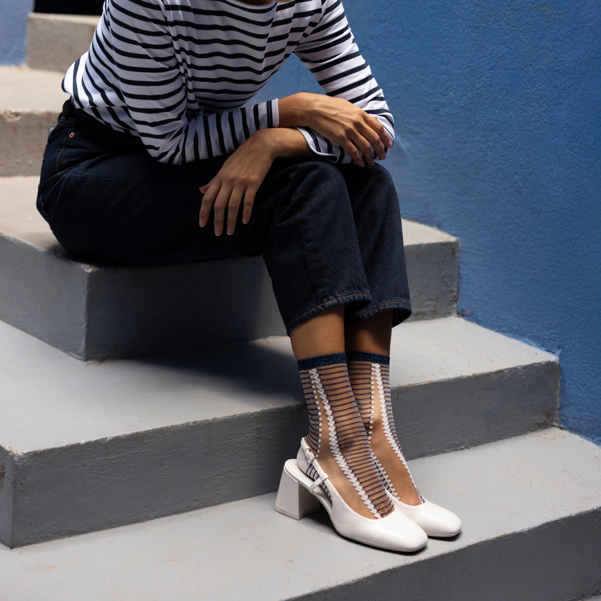 Atelier St Eustache Boavista Socks in Blue - Big Bag NY