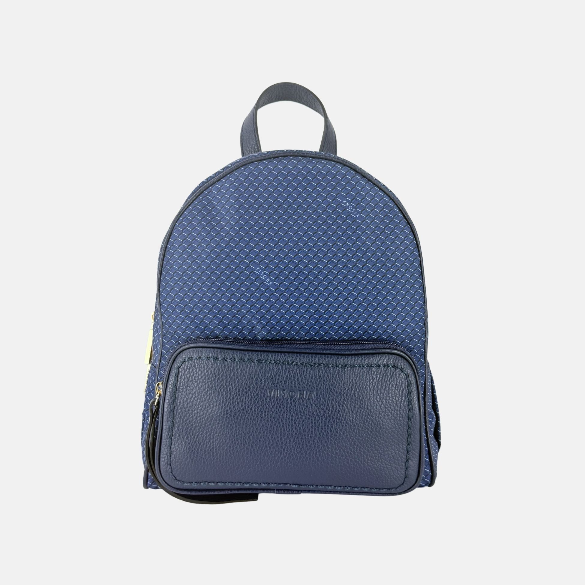 PLINIO by Visona Front Pocket Backpack in Notte - Big Bag NY