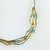 5 Octobre Multi Strand Turquoise and Pyrite Necklace - Big Bag NY