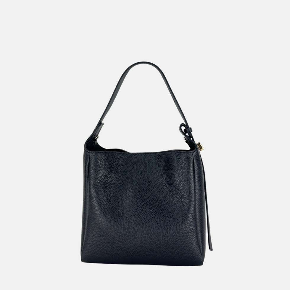 Eva Small Leather Bucket Bag