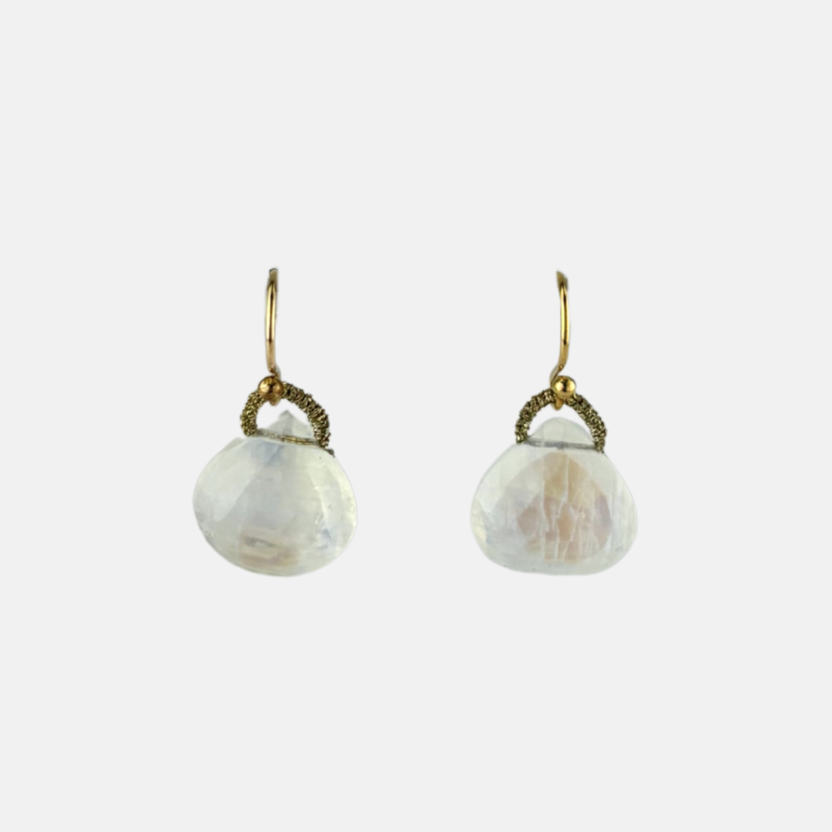 Danielle Welmond Large Moonstone Earrings Big Bag NY