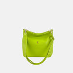 Rossi Contrast Trim Medium Bucket Bag in Lime - Big Bag NY
