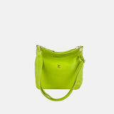 Rossi Contrast Trim Medium Bucket Bag in Lime - Big Bag NY