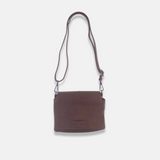 Rossi Front Flap Leather Crossbody in Brown - Big Bag NY