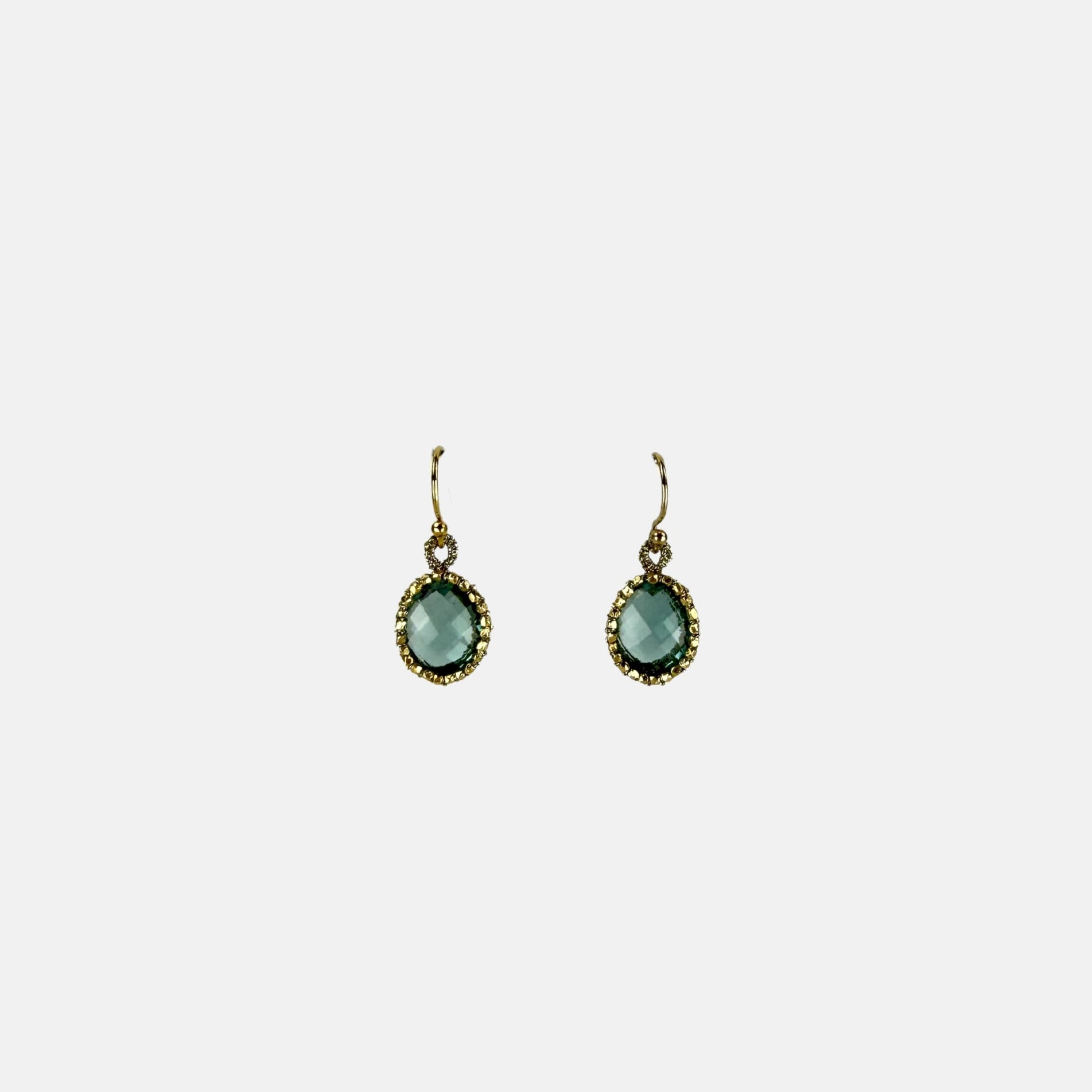 Danielle Welmond Woven Apatite and Pyrite Earrings - Big Bag NY